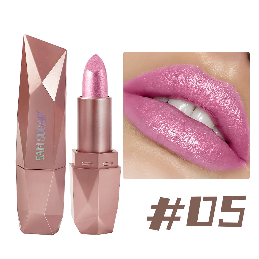 Diamond Pearl Radiance Lip Color-Long Lasting Sparkle with Luxurious Hydration Lip Stick