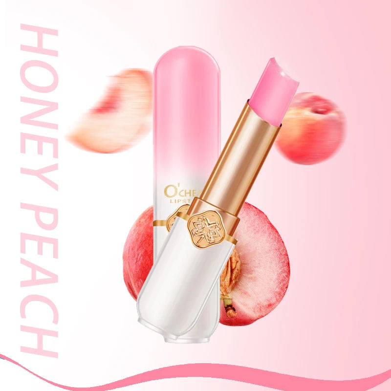 Peach Glow Kisses Temperture-Activated Moisturizing Waterproof Long Lasting  Lip Balm