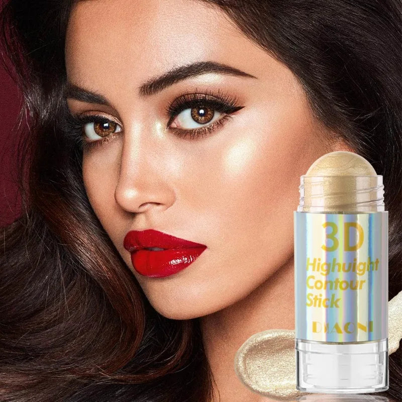 Luminous Cream Contour and Highlight Palette 3D Face Brightening Bronze Shimmer 6 Colors