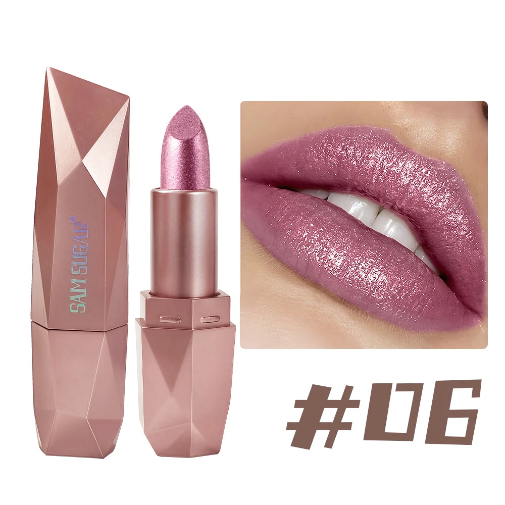 Diamond Pearl Radiance Lip Color-Long Lasting Sparkle with Luxurious Hydration Lip Stick