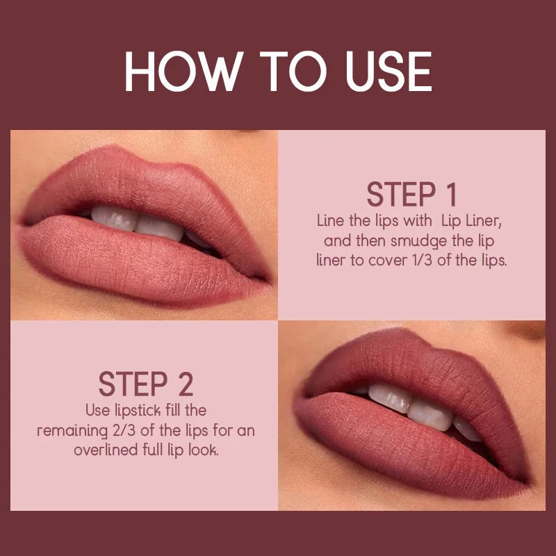 Velvet Essence Lip Color Nude to Red  All-Day Matte 12 Color lipsticks