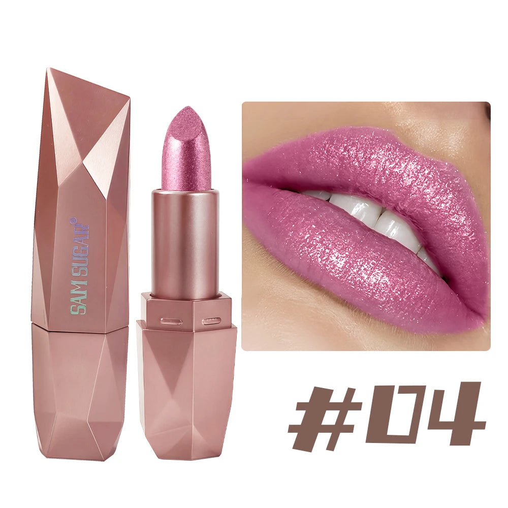 Diamond Pearl Radiance Lip Color-Long Lasting Sparkle with Luxurious Hydration Lip Stick