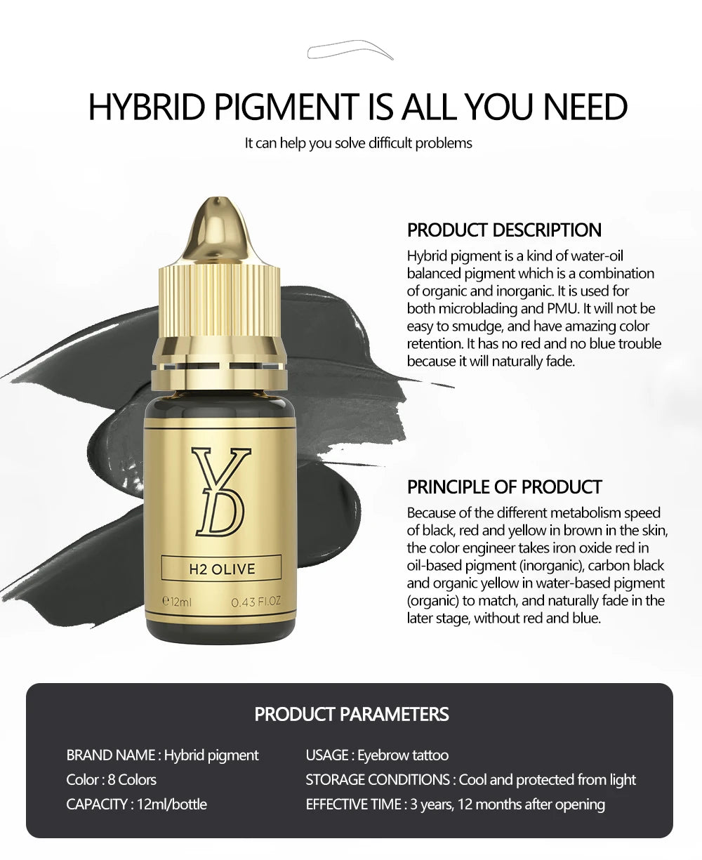 Sculpted Precision Luxe Hybrid Fluid Ink Rich Pigment for Pro-Level Micro blading Mastery Permanent Brow Makeup