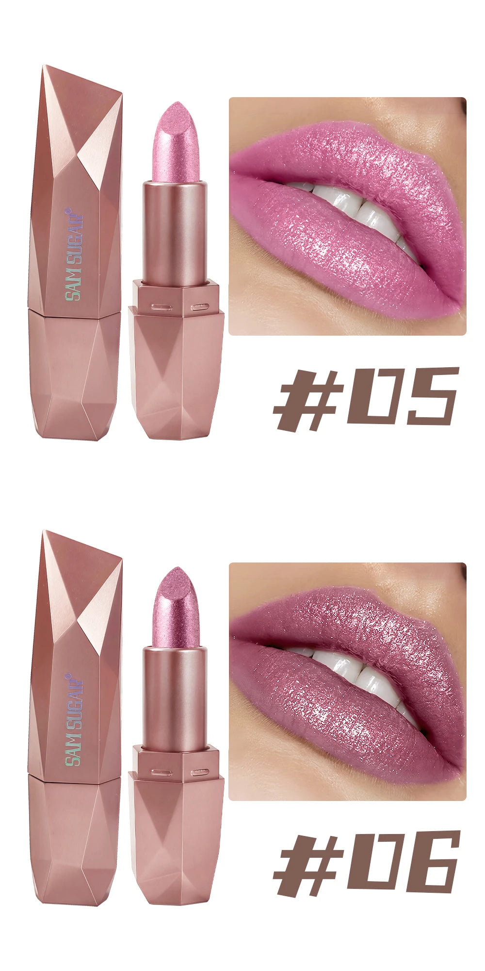 Diamond Pearl Radiance Lip Color-Long Lasting Sparkle with Luxurious Hydration Lip Stick