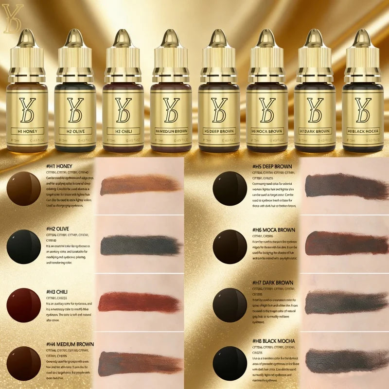 Sculpted Precision Luxe Hybrid Fluid Ink Rich Pigment for Pro-Level Micro blading Mastery Permanent Brow Makeup