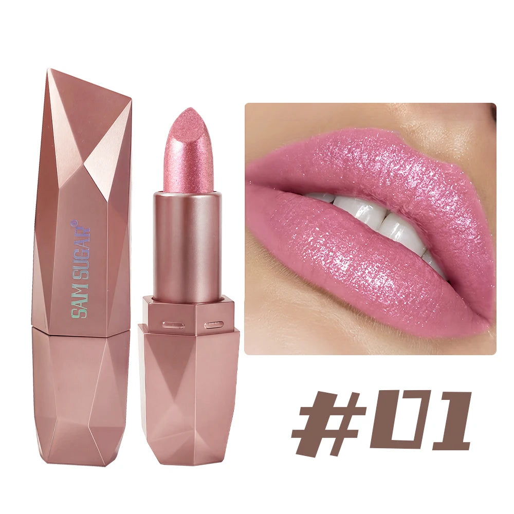 Diamond Pearl Radiance Lip Color-Long Lasting Sparkle with Luxurious Hydration Lip Stick