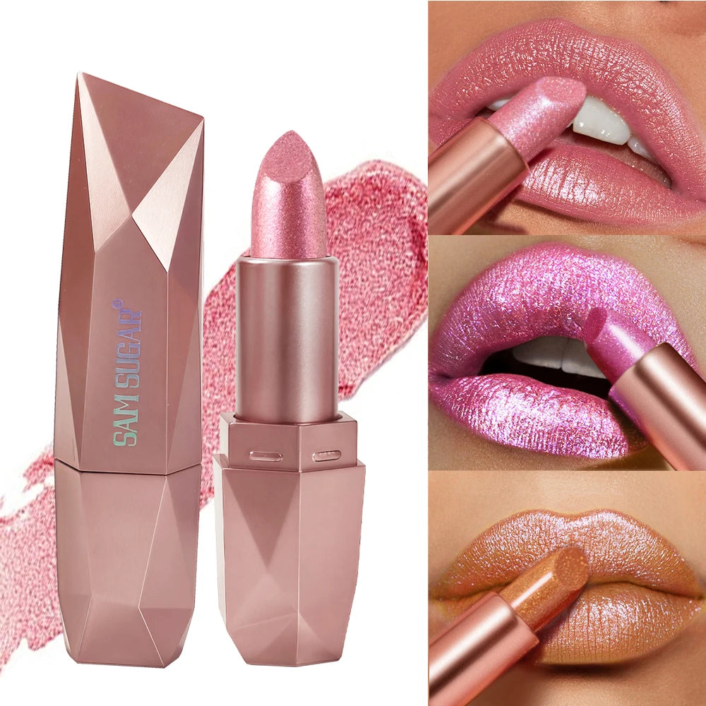 Diamond Pearl Radiance Lip Color-Long Lasting Sparkle with Luxurious Hydration Lip Stick