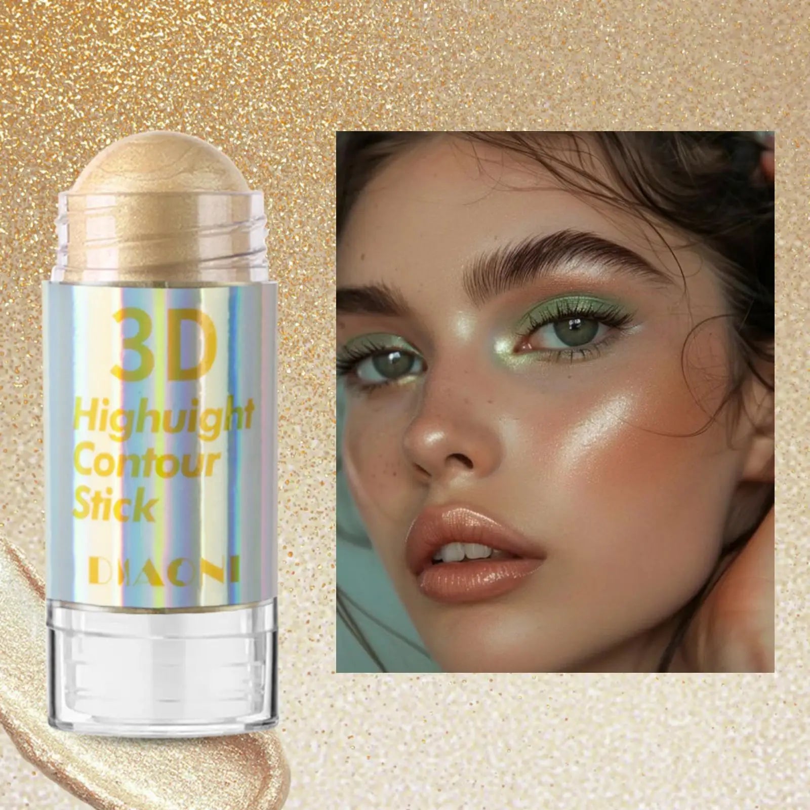 Luminous Cream Contour and Highlight Palette 3D Face Brightening Bronze Shimmer 6 Colors