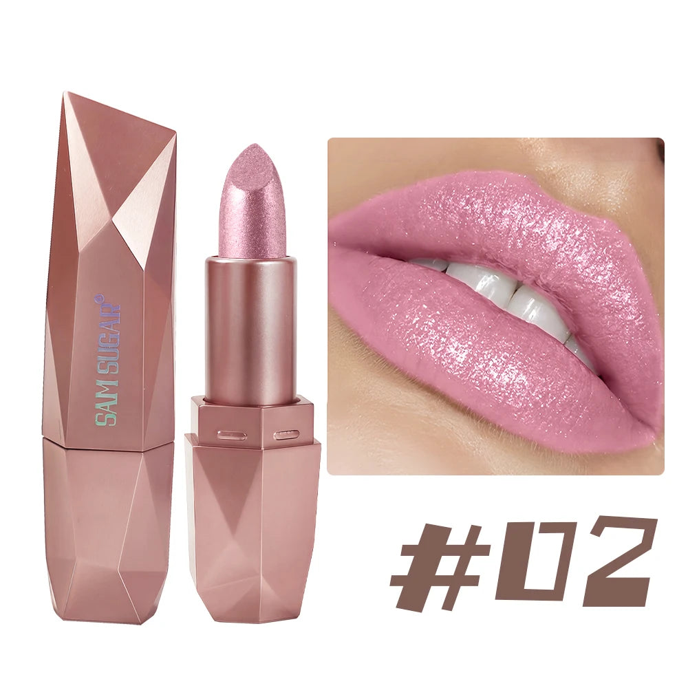 Diamond Pearl Radiance Lip Color-Long Lasting Sparkle with Luxurious Hydration Lip Stick