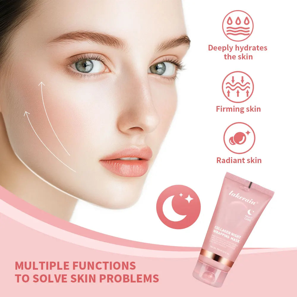 Korean Deep Collagen Mask Peel Off Mask  Anti Wrinkle Lifting  Skin Care Bio Pack Night Wrapping