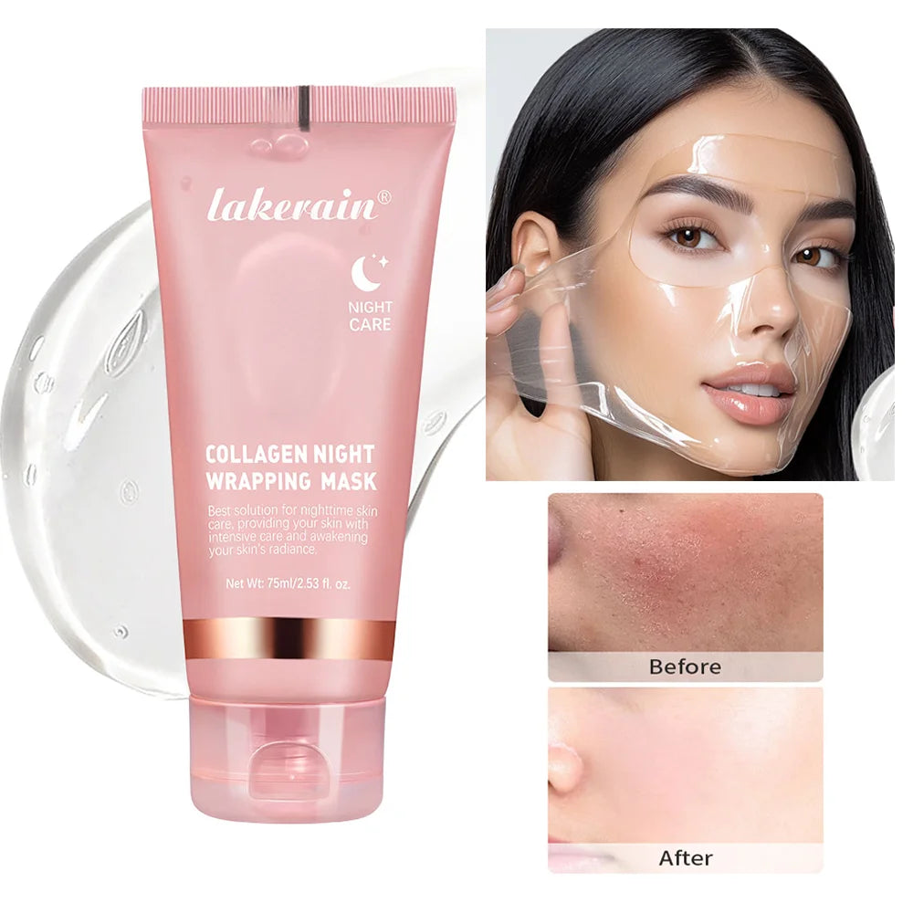 Korean Deep Collagen Mask Peel Off Mask  Anti Wrinkle Lifting  Skin Care Bio Pack Night Wrapping