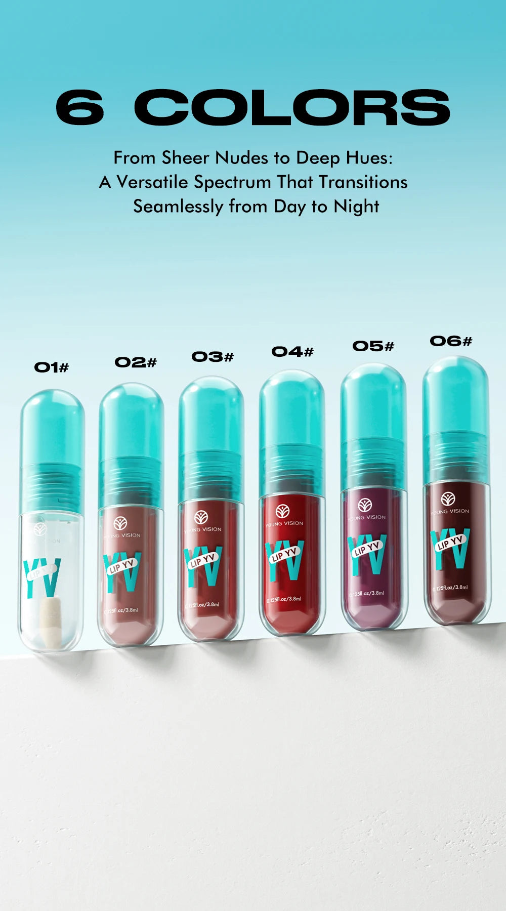 Avocado & Vitamin E Infused Long Lasting Hydration Lip Gloss Deep Moisture All-Day Lock in Glam