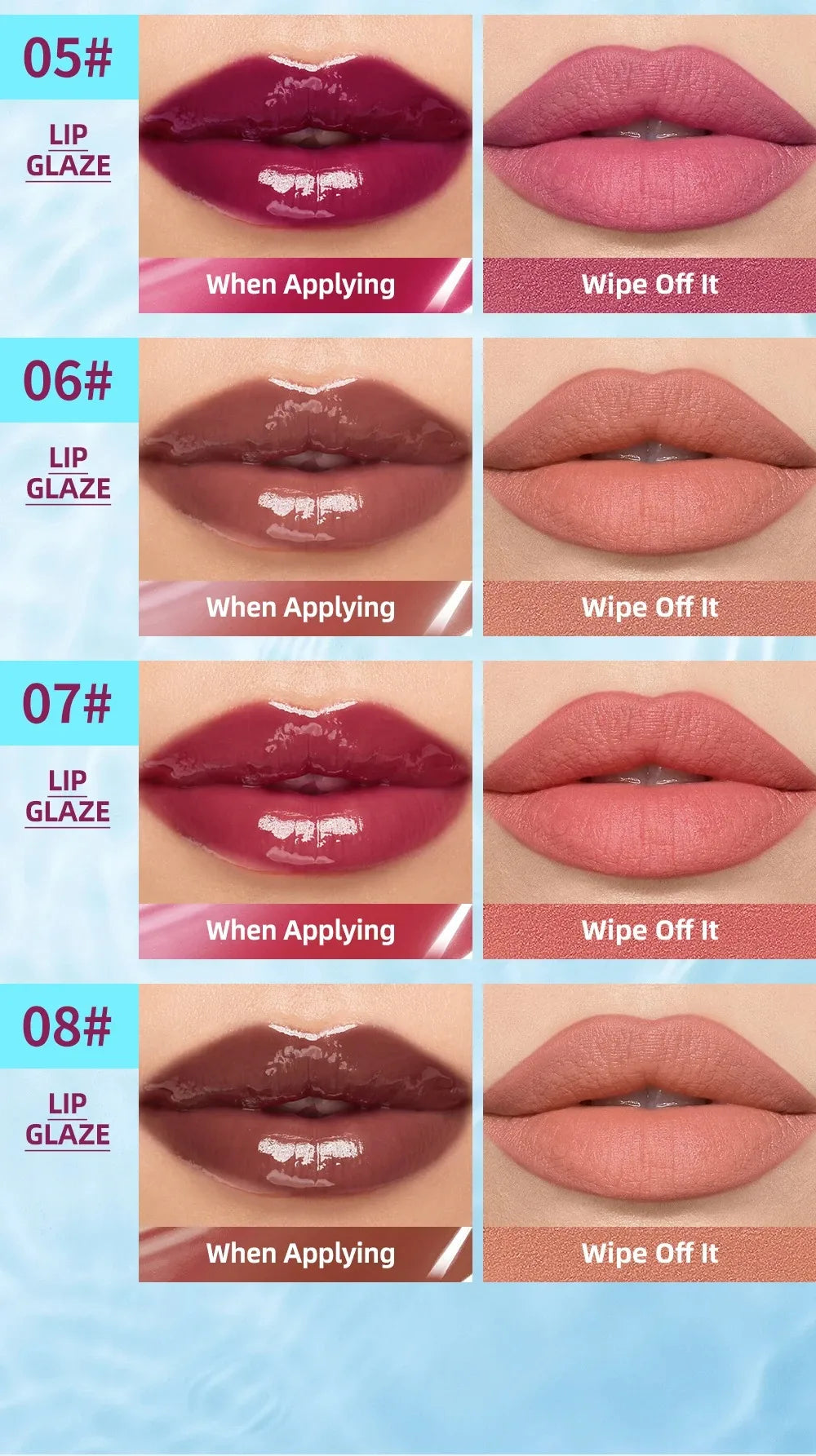 Long Lasting Hydration Lip Gloss Deep Moisture All-Day Lock in Glam