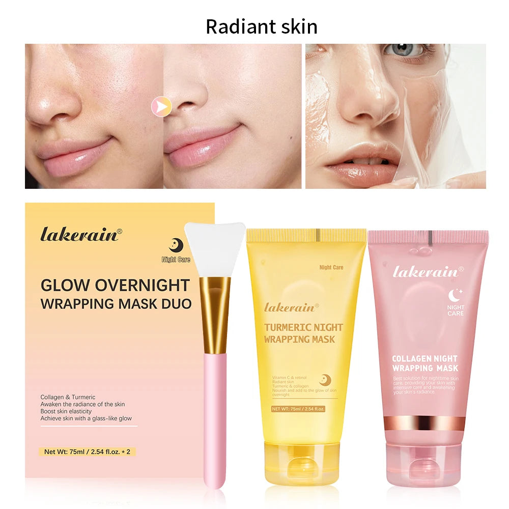 Korean Deep Collagen Mask Peel Off Mask  Anti Wrinkle Lifting  Skin Care Bio Pack Night Wrapping
