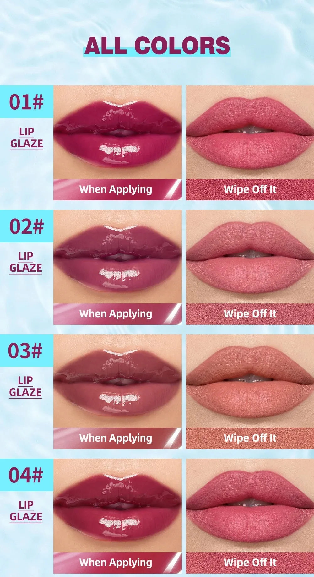 Long Lasting Hydration Lip Gloss Deep Moisture All-Day Lock in Glam