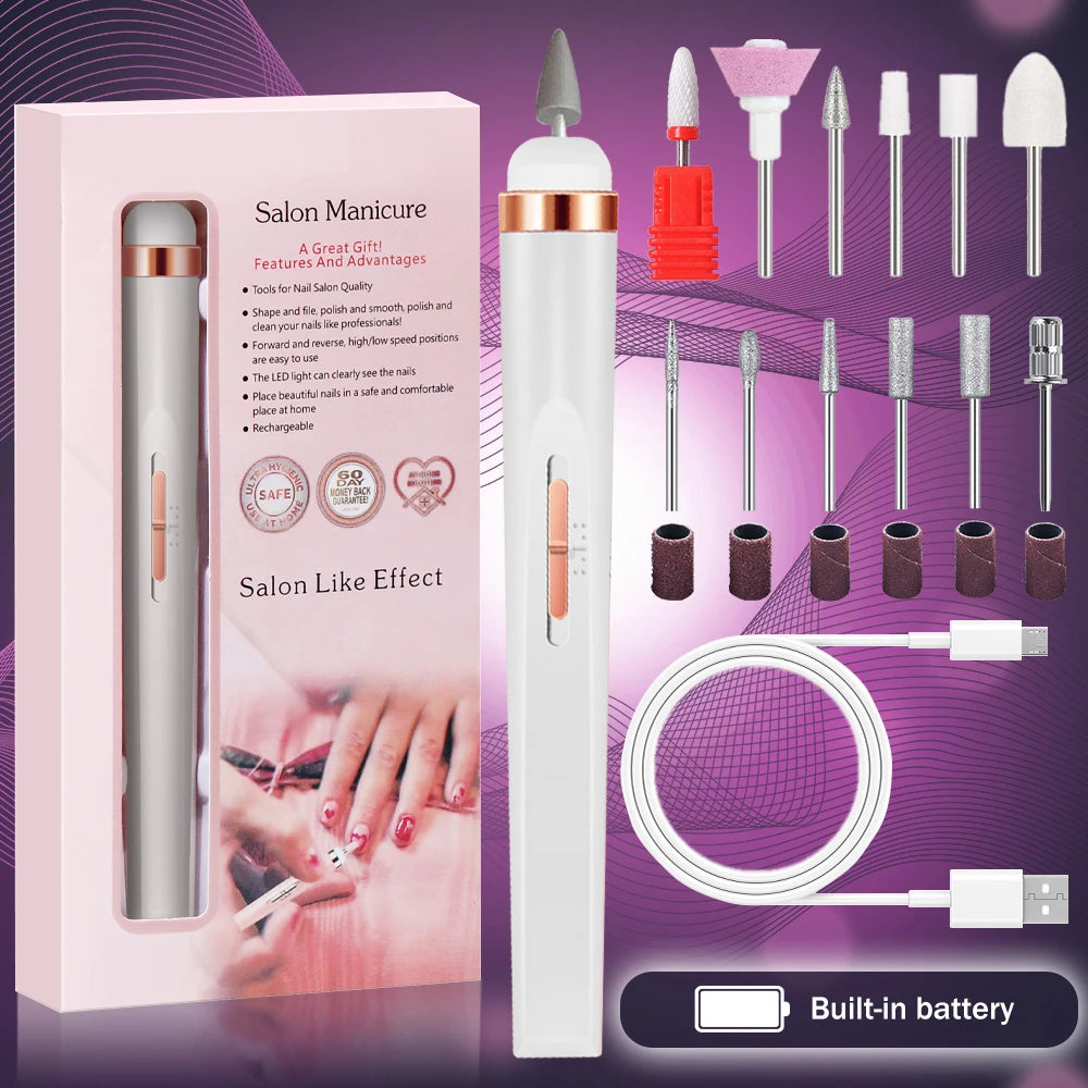 Precision Electric Nail Grooming Set with LED Multi-Speed