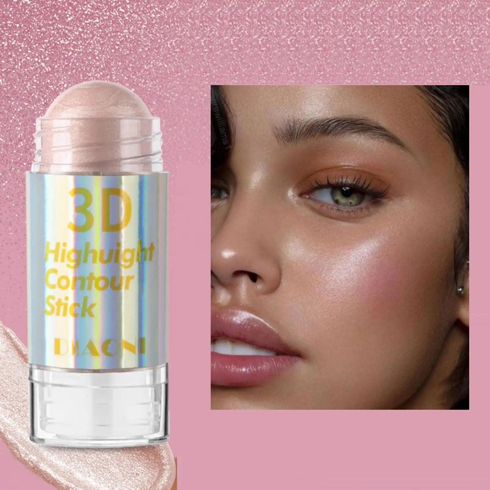 Luminous Cream Contour and Highlight Palette 3D Face Brightening Bronze Shimmer 6 Colors