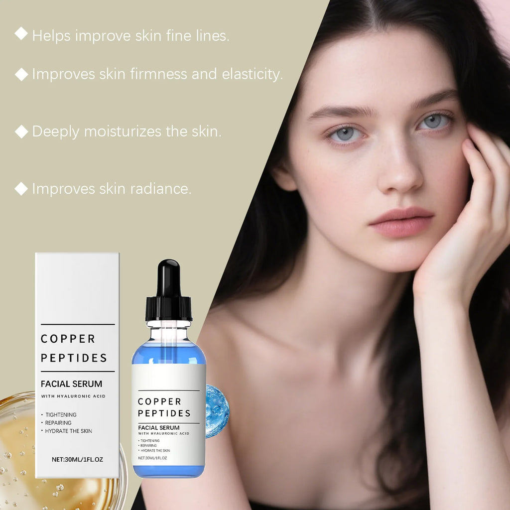 Copper Peptide Serum Anti Wrinkle Remover Antioxidant Tighten Skin Protection Barrier