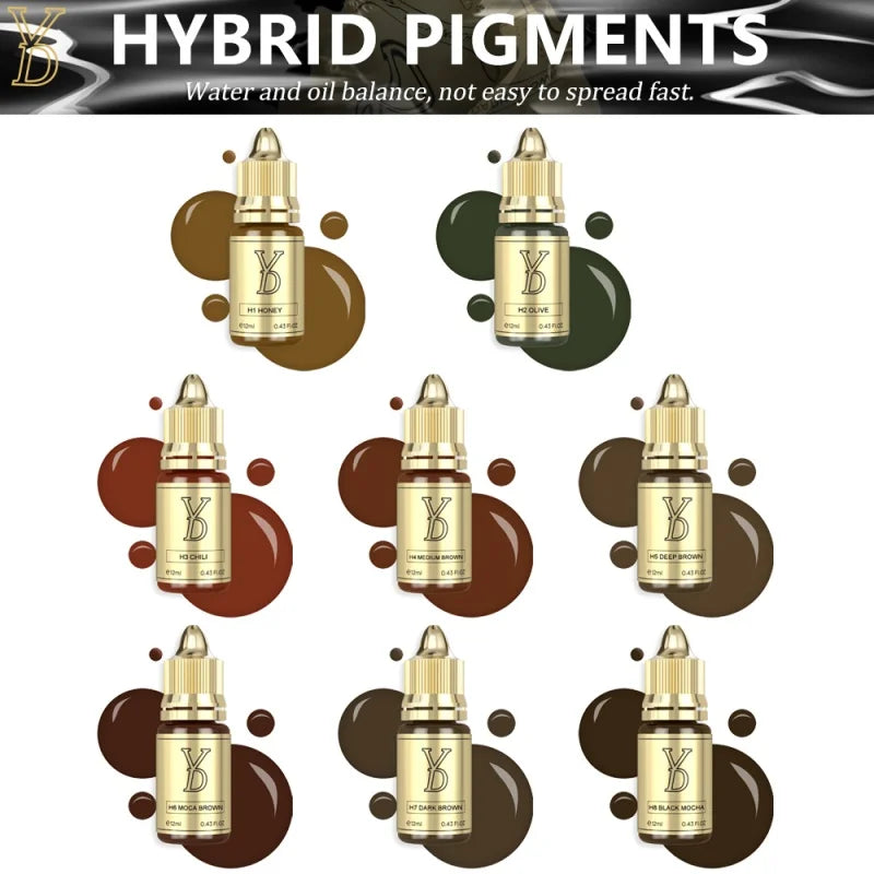 Sculpted Precision Luxe Hybrid Fluid Ink Rich Pigment for Pro-Level Micro blading Mastery Permanent Brow Makeup