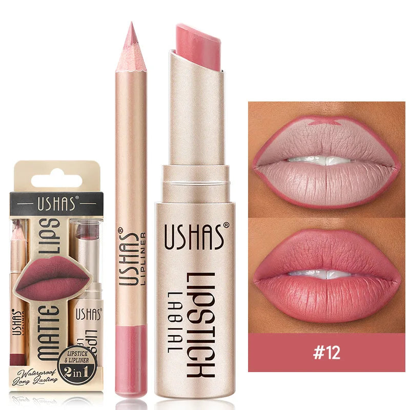Velvet Essence Lip Color Nude to Red  All-Day Matte 12 Color lipsticks