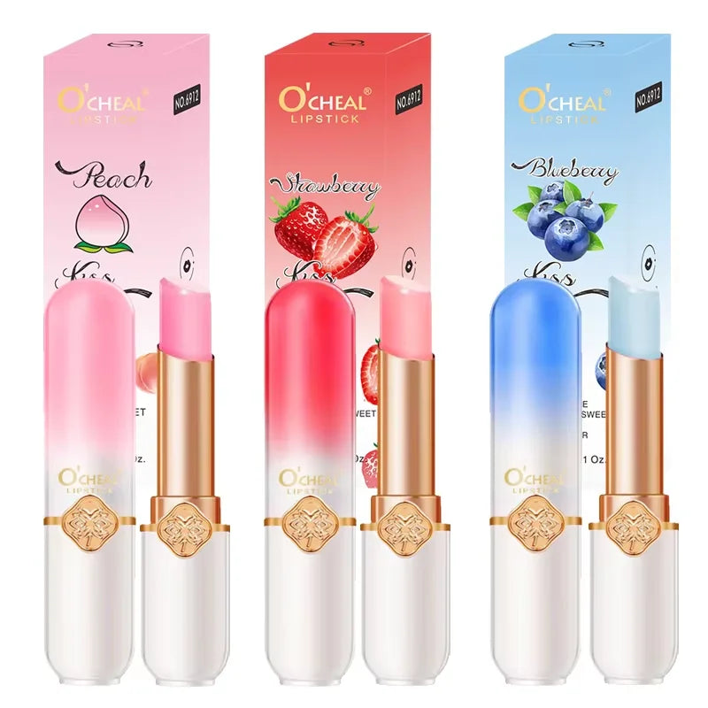 Peach Glow Kisses Temperture-Activated Moisturizing Waterproof Long Lasting  Lip Balm