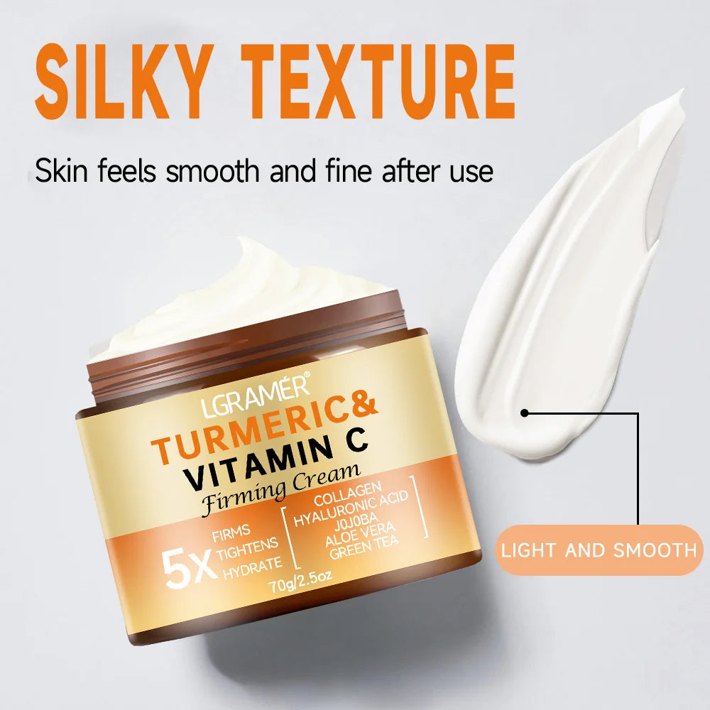Turmeric Face Cream Wrinkle Removal Lighten Fine Lines Makes Skin Look More Youthful Birghten Moisturize Facial Care