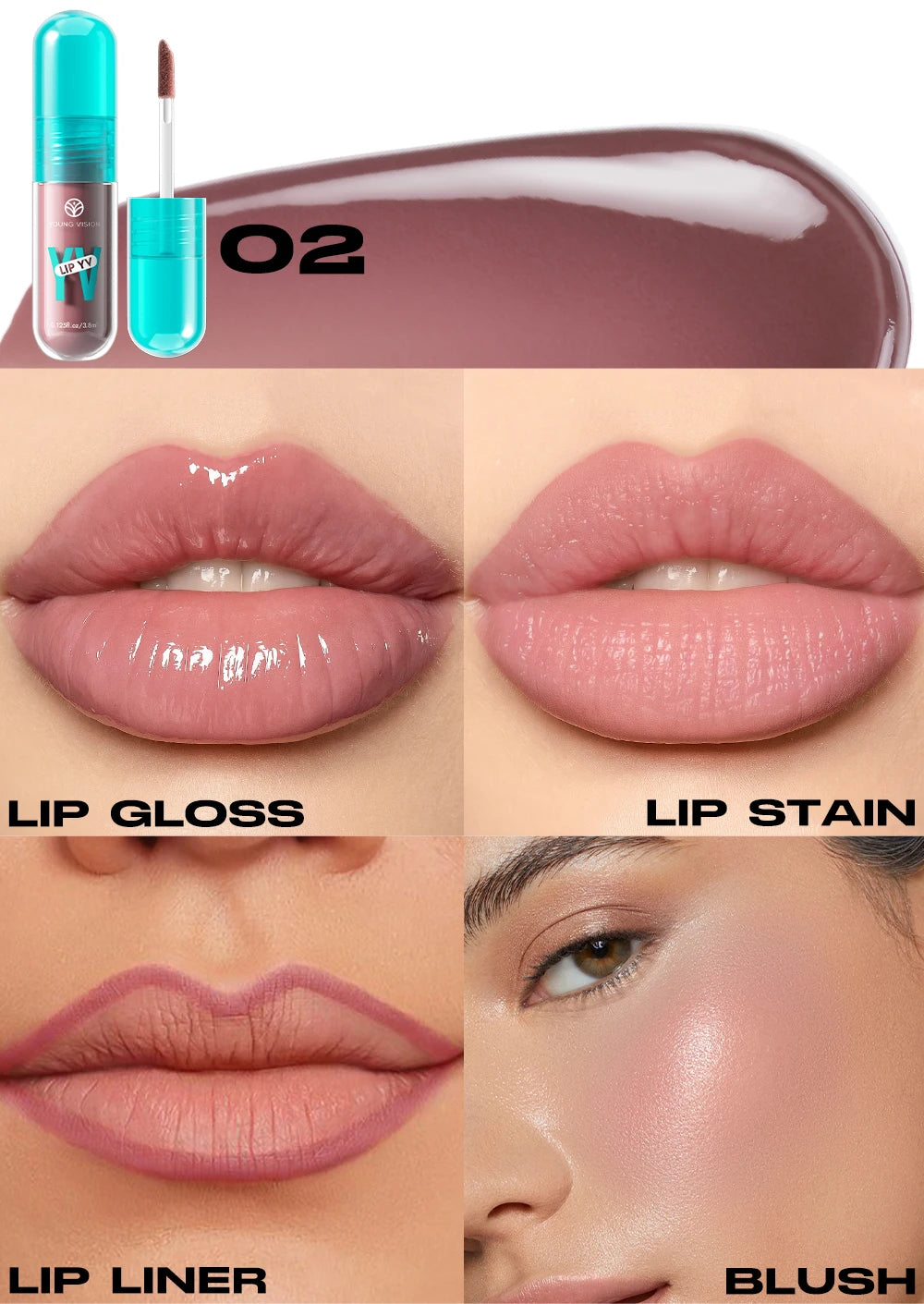 Avocado & Vitamin E Infused Long Lasting Hydration Lip Gloss Deep Moisture All-Day Lock in Glam