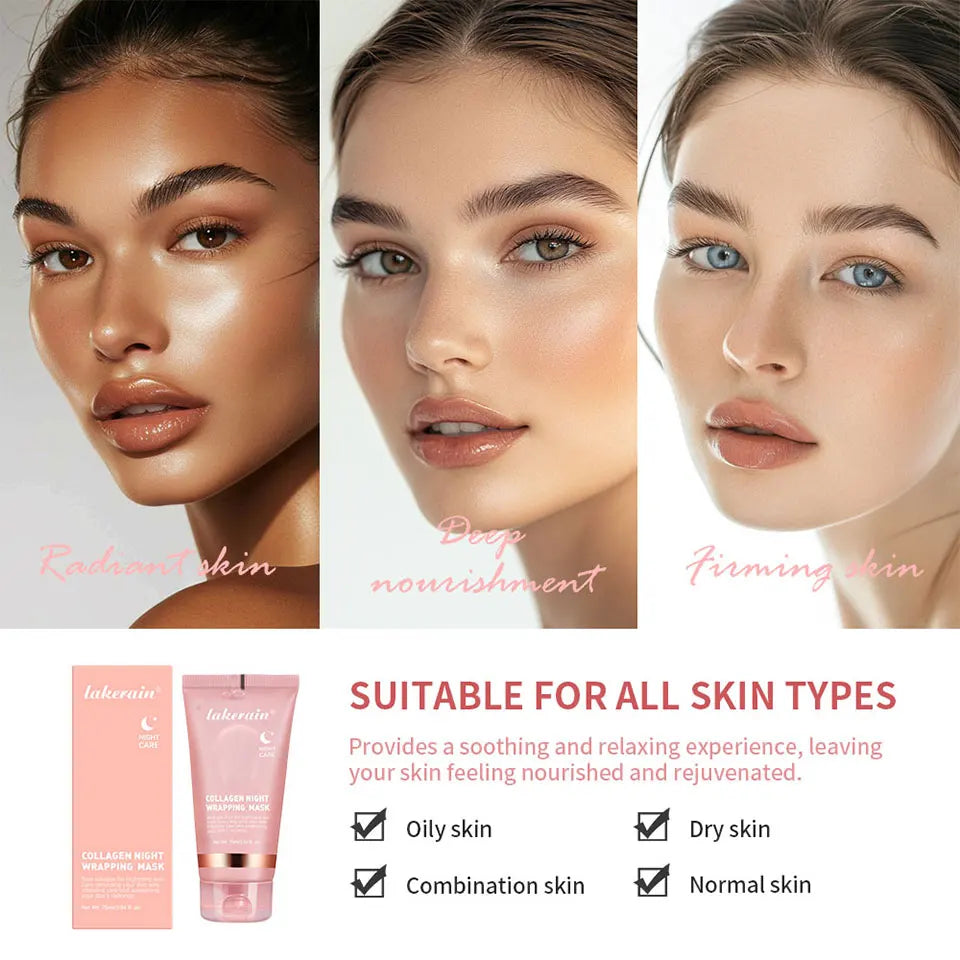 Korean Deep Collagen Mask Peel Off Mask  Anti Wrinkle Lifting  Skin Care Bio Pack Night Wrapping