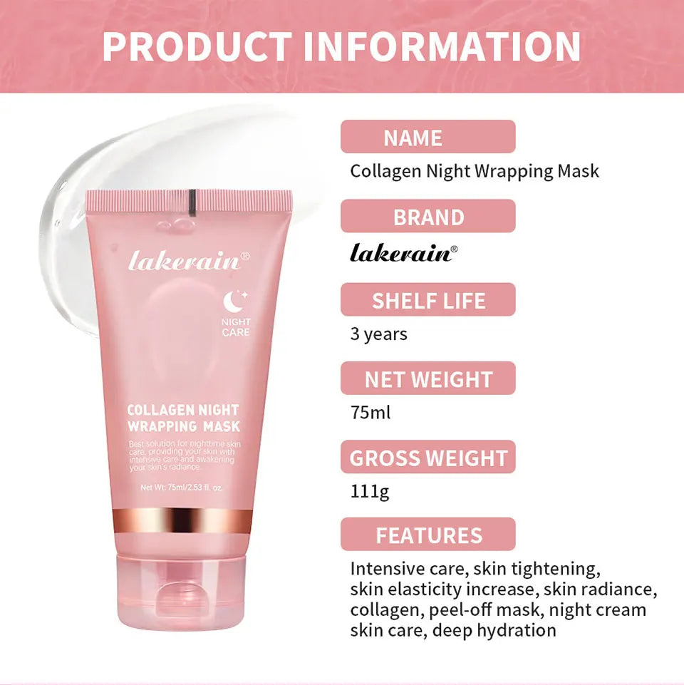 Korean Deep Collagen Mask Peel Off Mask  Anti Wrinkle Lifting  Skin Care Bio Pack Night Wrapping