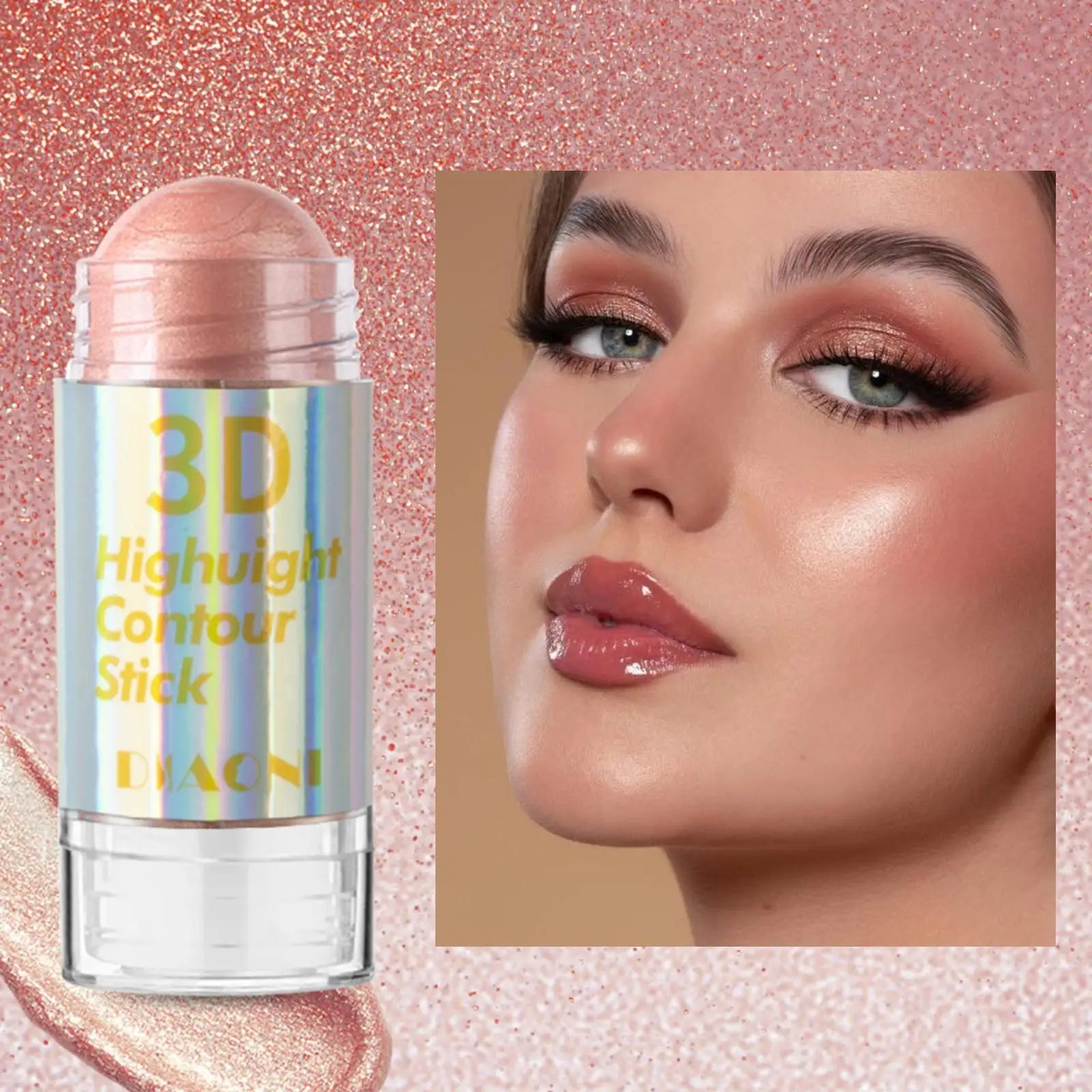 Luminous Cream Contour and Highlight Palette 3D Face Brightening Bronze Shimmer 6 Colors