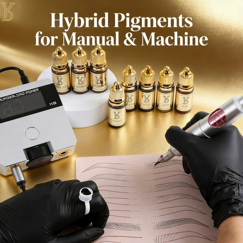 Sculpted Precision Luxe Hybrid Fluid Ink Rich Pigment for Pro-Level Micro blading Mastery Permanent Brow Makeup