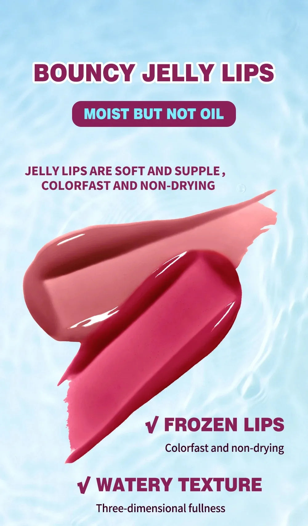 Long Lasting Hydration Lip Gloss Deep Moisture All-Day Lock in Glam