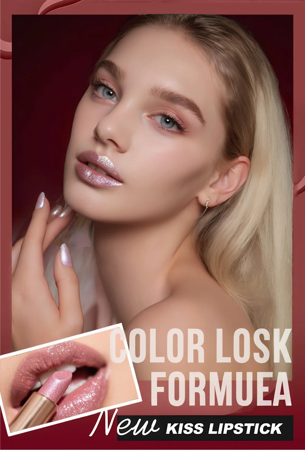 Diamond Pearl Radiance Lip Color-Long Lasting Sparkle with Luxurious Hydration Lip Stick