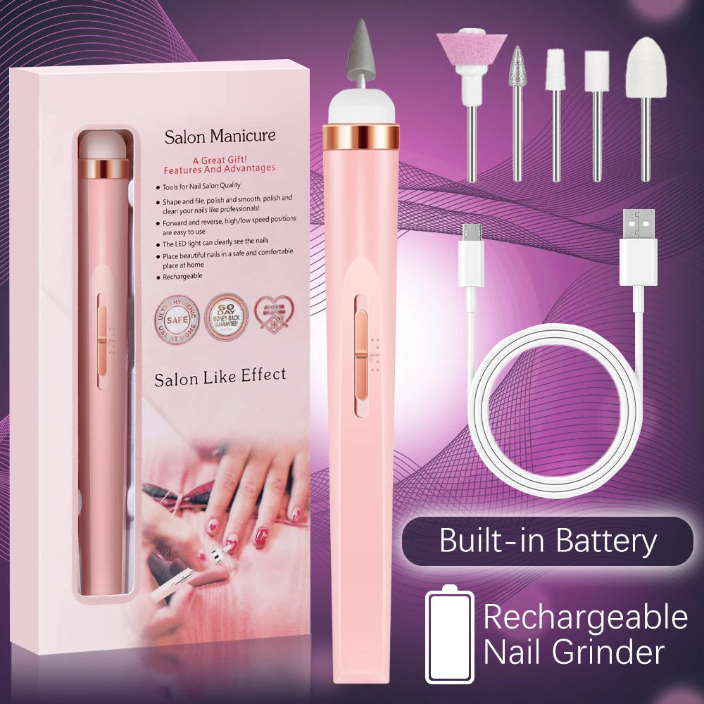 Precision Electric Nail Grooming Set with LED Multi-Speed