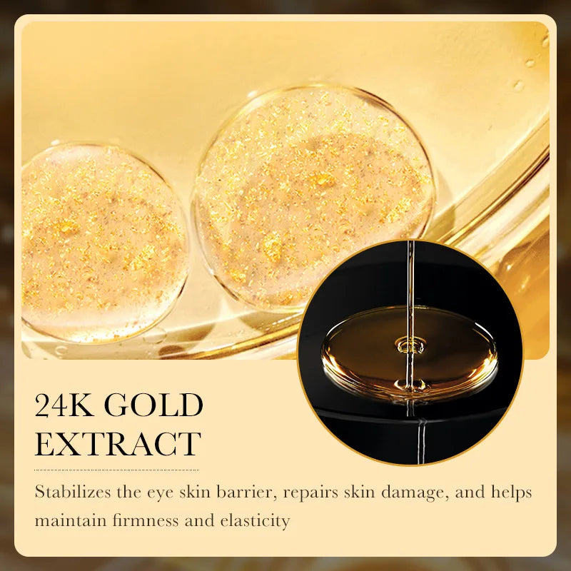 24K Gold Hyaluronic Eye Cream – Erase Dark Circles & Bags, Lift & Firm Skin + Deep Hydration for Youthful Eyes