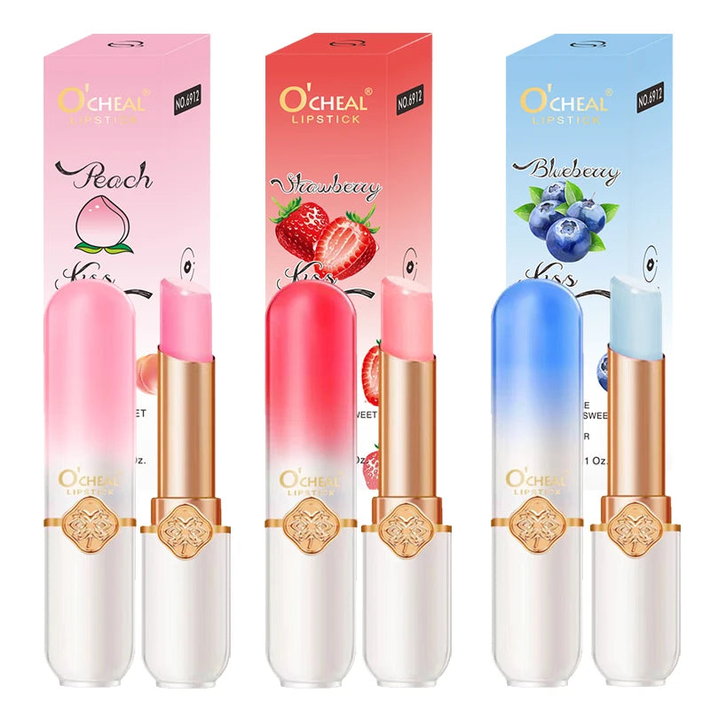 Peach Glow Kisses Temperture-Activated Moisturizing Waterproof Long Lasting  Lip Balm