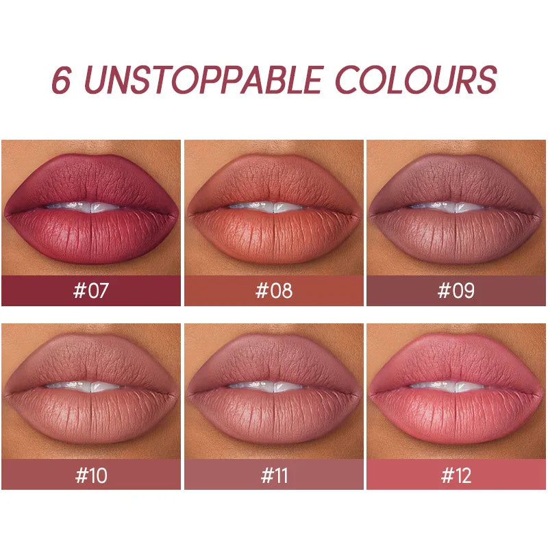 Velvet Essence Lip Color Nude to Red  All-Day Matte 12 Color lipsticks