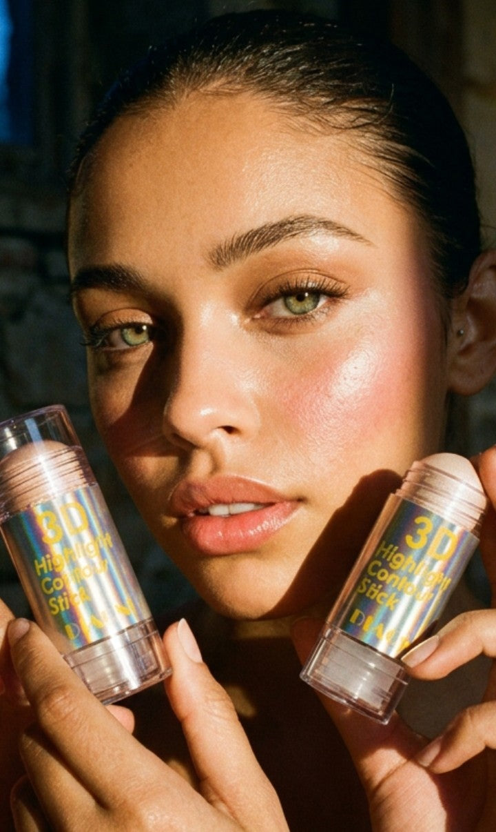 Luminous Cream Contour and Highlight Palette 3D Face Brightening Bronze Shimmer 6 Colors