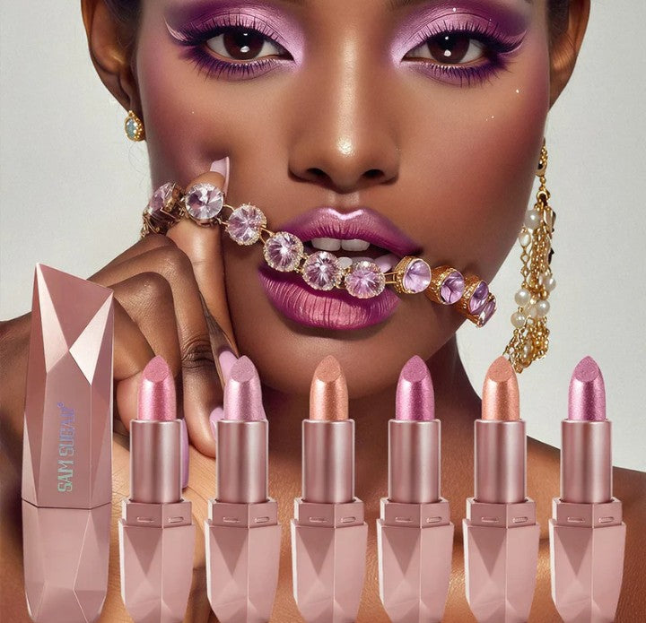 Diamond Pearl Radiance Lip Color-Long Lasting Sparkle with Luxurious Hydration Lip Stick