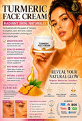 Turmeric Whitening Face Cream Wrinkle Removal Lighten Fine Lines Makes Skin Look More Youthful Birghten Moisturize Facial Care