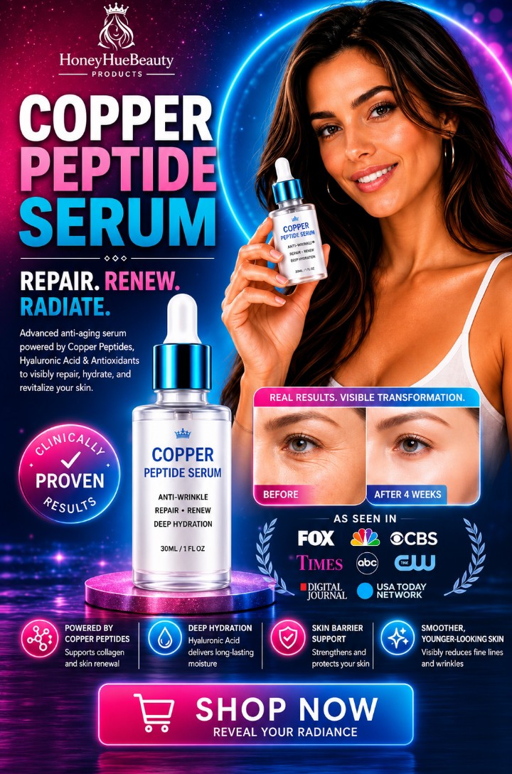 Copper Peptide Serum Anti Wrinkle Remover Antioxidant Tighten Skin Protection Barrier