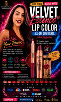 Velvet Essence Lip Color Nude to Red  All-Day Matte 12 Color lipsticks