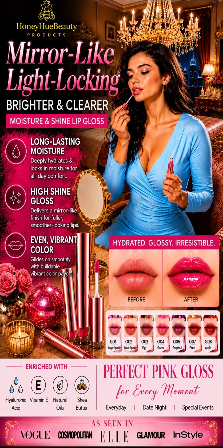 Mirror Glass Radiance You'll Fall in Love With Long Lasting Moisture Non-Stick Glass Lip Gloss
