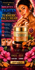 Turmeric Face Cream Wrinkle Removal Lighten Fine Lines Makes Skin Look More Youthful Birghten Moisturize Facial Care