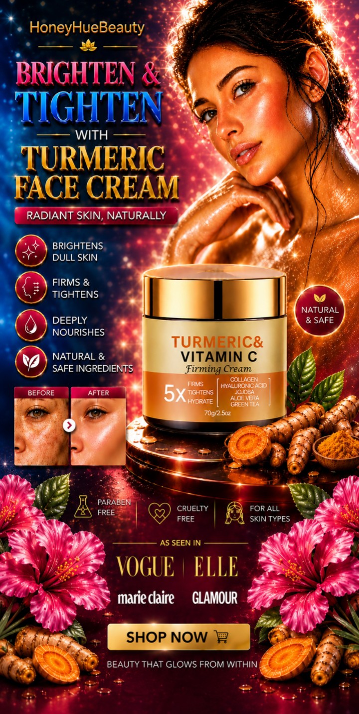 Turmeric Face Cream Wrinkle Removal Lighten Fine Lines Makes Skin Look More Youthful Birghten Moisturize Facial Care