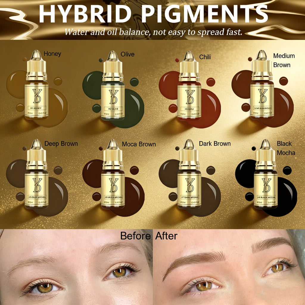 Sculpted Precision Luxe Hybrid Fluid Ink Rich Pigment for Pro-Level Micro blading Mastery Permanent Brow Makeup