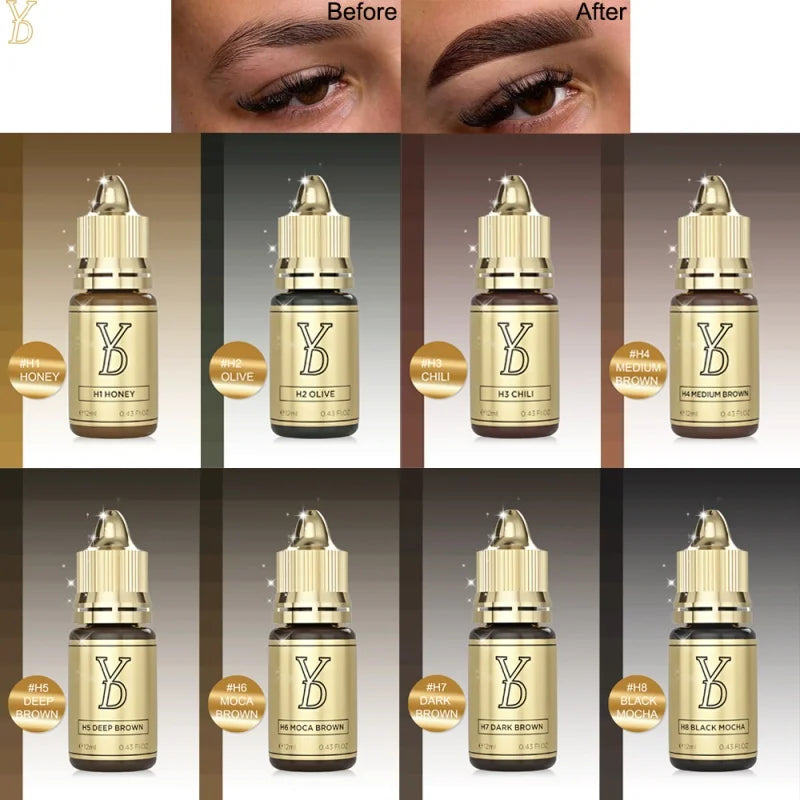 Sculpted Precision Luxe Hybrid Fluid Ink Rich Pigment for Pro-Level Micro blading Mastery Permanent Brow Makeup