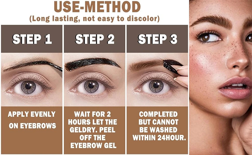 Wake Up to Perfect Brows for Days – Long-Lasting Peel-Off Brow Tint That Won't Smudge or Fade