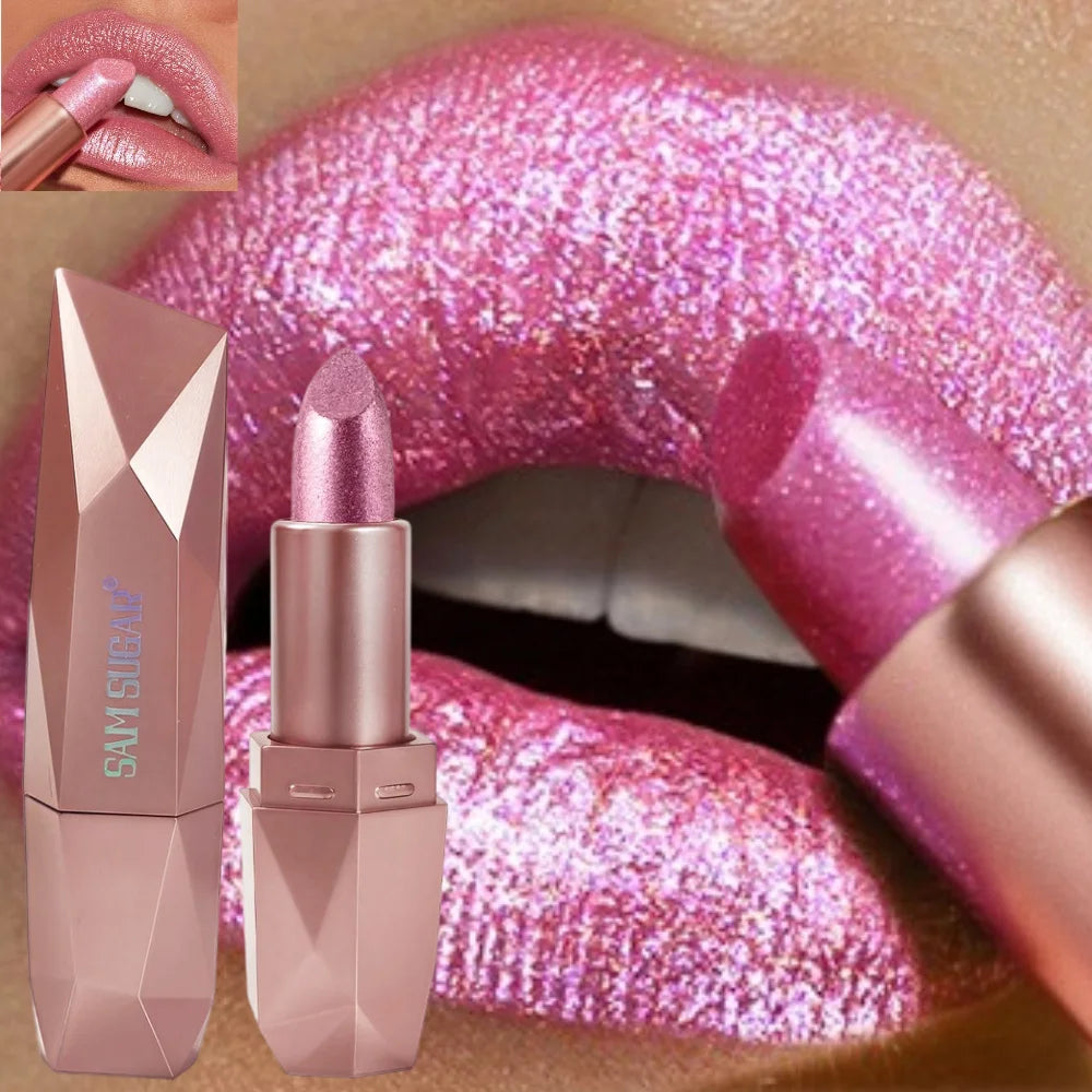 Diamond Pearl Radiance Lip Color-Long Lasting Sparkle with Luxurious Hydration Lip Stick