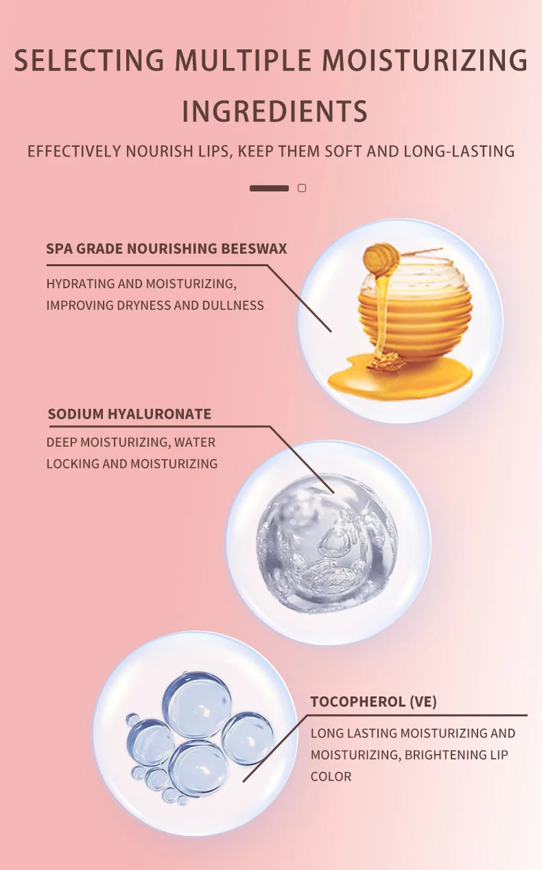 Peach Glow Kisses Temperture-Activated Moisturizing Waterproof Long Lasting  Lip Balm